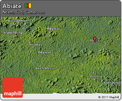 Satellite 3D Map of Abiaté