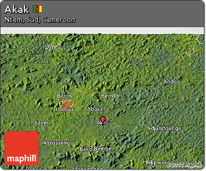Satellite 3D Map of Akak