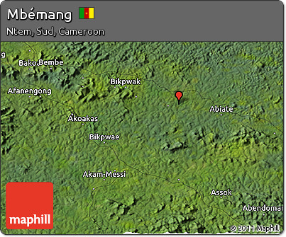 Satellite 3D Map of Mbémang