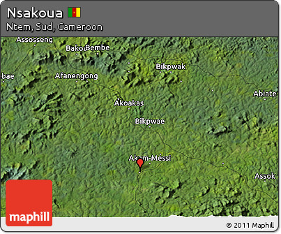 Satellite 3D Map of Nsakoua