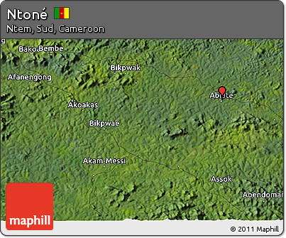 Satellite 3D Map of Ntoné
