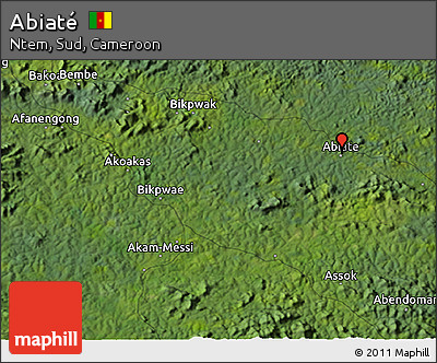 Satellite 3D Map of Abiaté