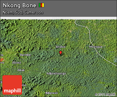 Satellite 3D Map of Nkong Bone