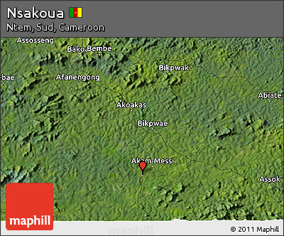 Satellite 3D Map of Nsakoua