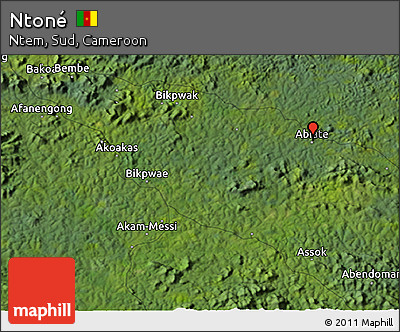 Satellite 3D Map of Ntoné