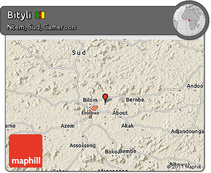 Shaded Relief 3D Map of Bityli