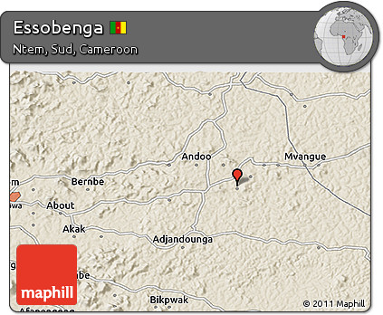 Shaded Relief 3D Map of Essobenga