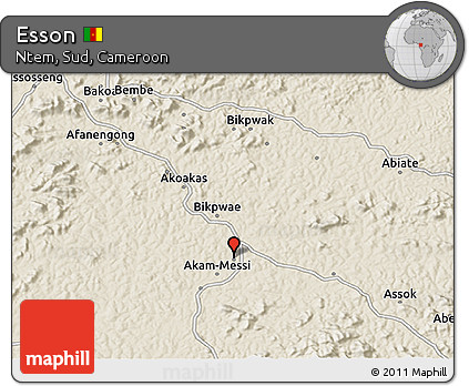 Shaded Relief 3D Map of Esson