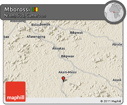 Shaded Relief 3D Map of Mborossi