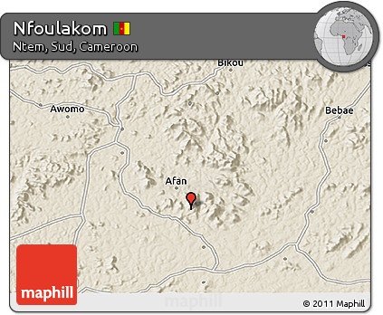 Shaded Relief 3D Map of Nfoulakom