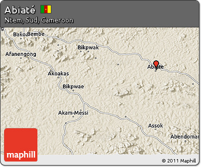 Shaded Relief 3D Map of Abiaté