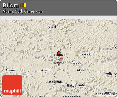 Shaded Relief 3D Map of Bilom