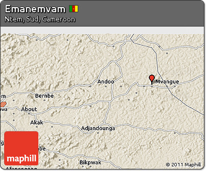 Shaded Relief 3D Map of Emanemvam