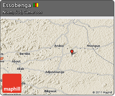 Shaded Relief 3D Map of Essobenga