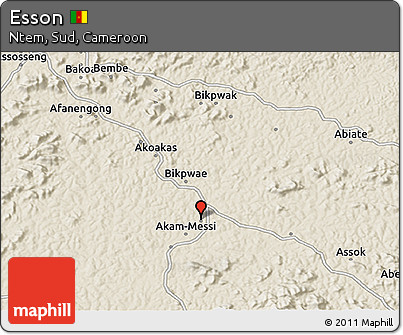 Shaded Relief 3D Map of Esson