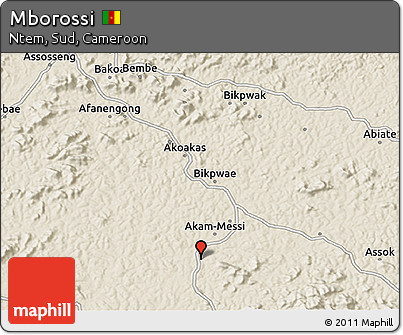 Shaded Relief 3D Map of Mborossi
