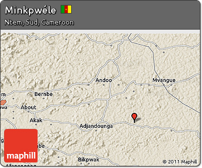 Shaded Relief 3D Map of Minkpwéle