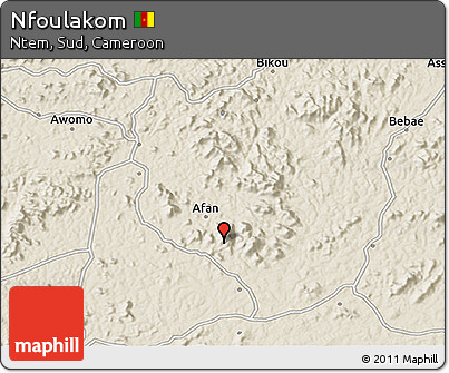 Shaded Relief 3D Map of Nfoulakom