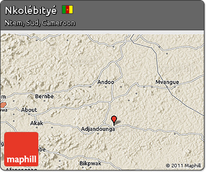 Shaded Relief 3D Map of Nkolébityé