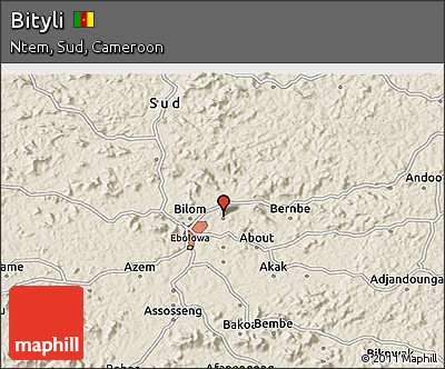 Shaded Relief 3D Map of Bityli