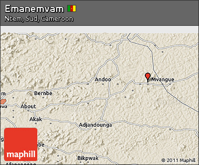 Shaded Relief 3D Map of Emanemvam