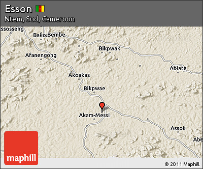 Shaded Relief 3D Map of Esson