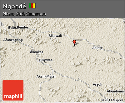 Shaded Relief 3D Map of Ngondé