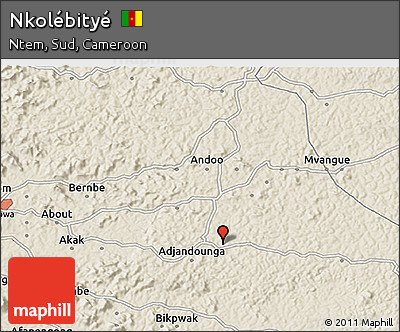 Shaded Relief 3D Map of Nkolébityé