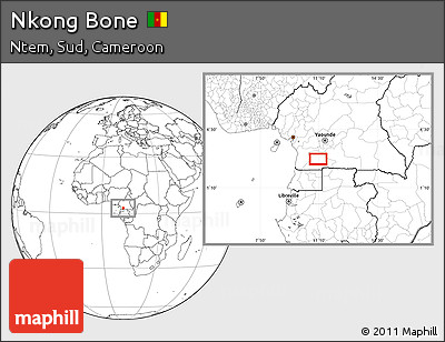 Blank Location Map of Nkong Bone