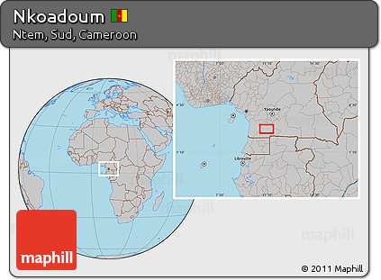 Gray Location Map of Nkoadoum