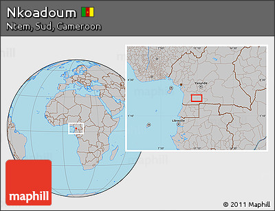 Gray Location Map of Nkoadoum