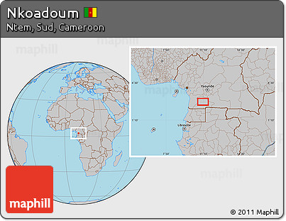 Gray Location Map of Nkoadoum