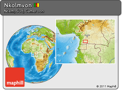 Physical Location Map of Nkolmvon
