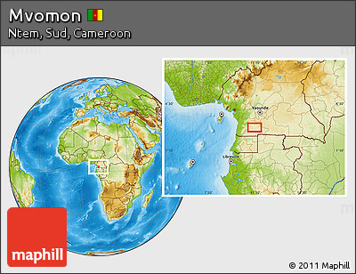 Physical Location Map of Mvomon