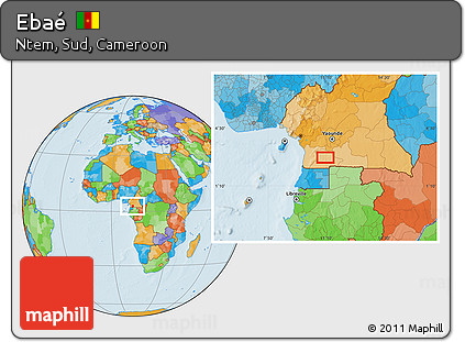 Political Location Map of Ebaé