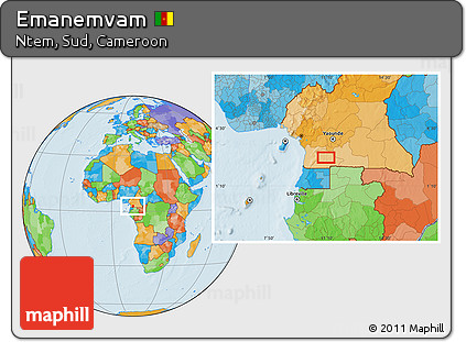 Political Location Map of Emanemvam