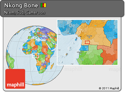 Political Location Map of Nkong Bone