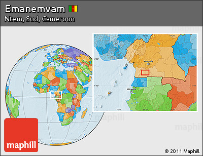 Political Location Map of Emanemvam