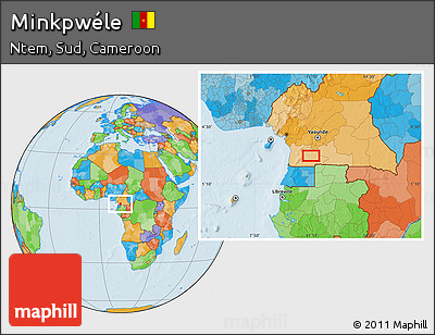 Political Location Map of Minkpwéle