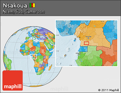 Political Location Map of Nsakoua