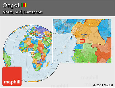 Political Location Map of Ongol