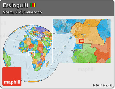 Political Location Map of Essinguili