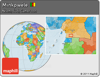 Political Location Map of Minkpwéle