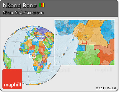 Political Location Map of Nkong Bone