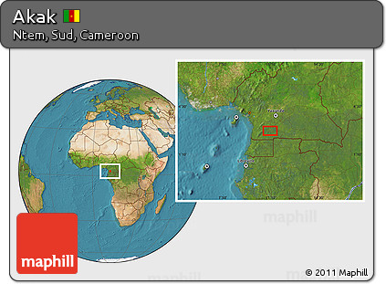 Satellite Location Map of Akak