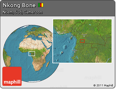 Satellite Location Map of Nkong Bone