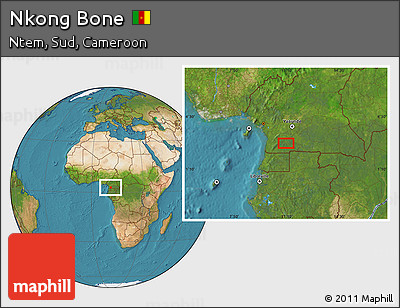 Satellite Location Map of Nkong Bone