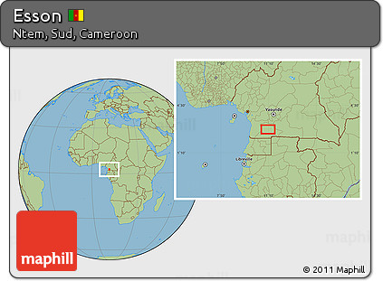 Savanna Style Location Map of Esson