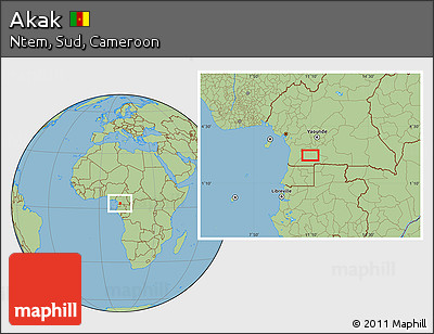 Savanna Style Location Map of Akak