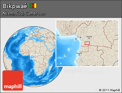 Shaded Relief Location Map of Bikpwaé